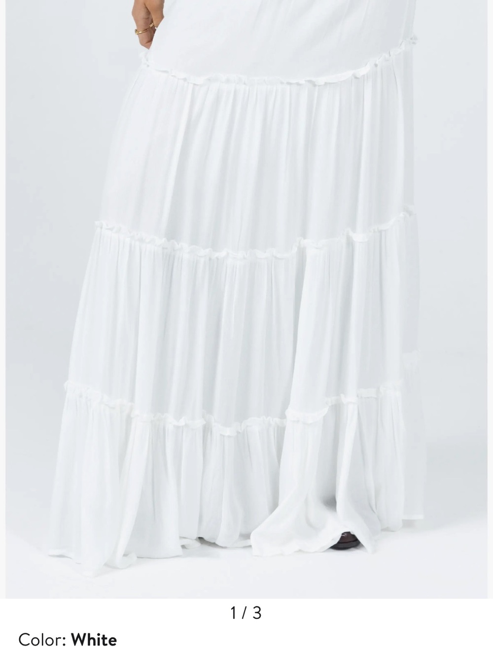 Princess Polly Miriah Maxi Skirt White - XS / US 2 - Picture 2 of 7